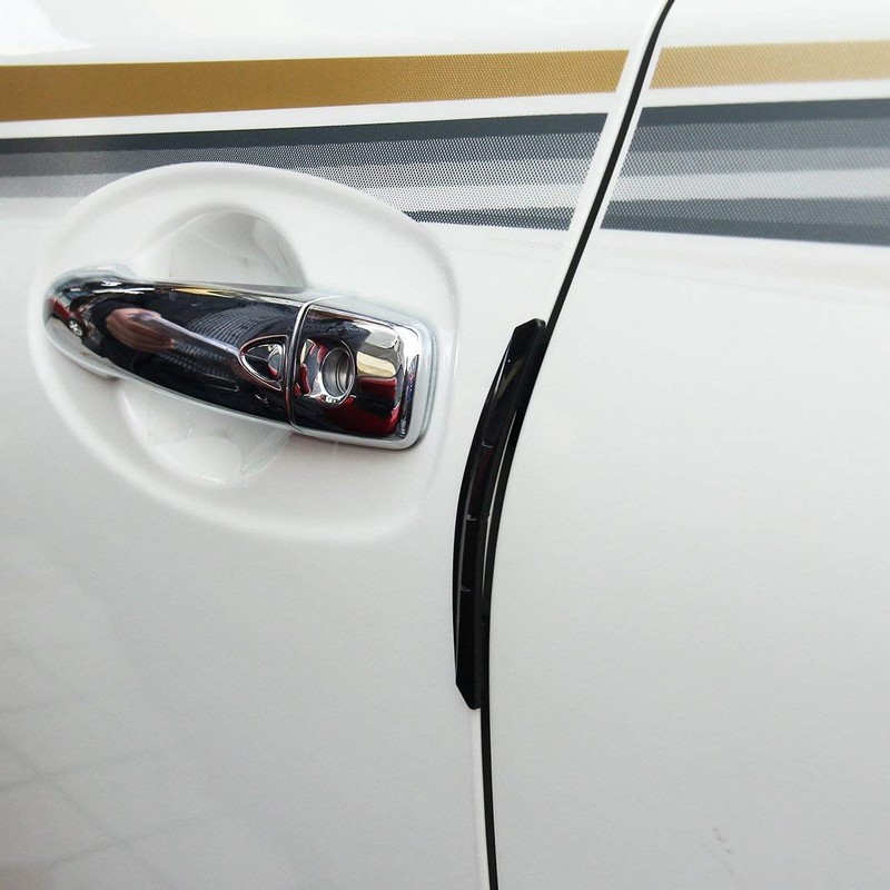 4 x Car Black Rubber Door Edge Protector Door Edge