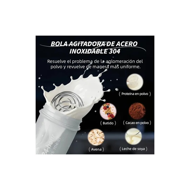 2pcs Shaker Proteína 500ml Con Esfera Mezcladora Genérico