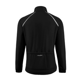 Men's Winter Cycling Jackets Thermal Warm Water Resistant Bike Running Windproof Fleece Cold Weather Mountain Biking Bicycle Riding Gear(Black,XXXL)