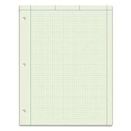 Tops Business Forms Engineering Computation Pads, 5"x5" Rld, 100 Sh, 8-1/2"x11", GN