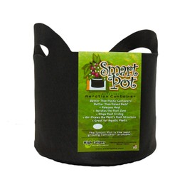 Smart Pots 3-Gallon Smart Pot Soft-Sided Container, Black with Cut handles