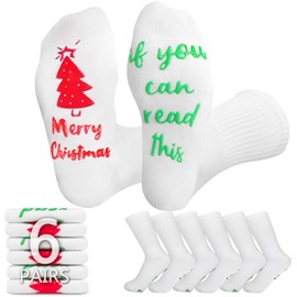 WANZHIHUI 6 Pairs Funny Women Novelty Socks with Grips- Gift for Christmas Holiday Birthday Labor and Delivery