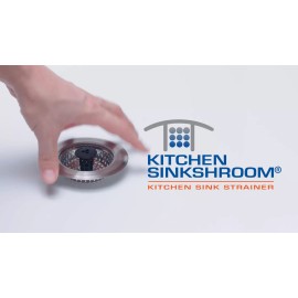 Kitchen SinkShroom Revolutionary Clog-Free Sink Strainer Basket with Stopper