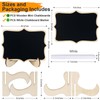 Herda 18 PCS Mini Chalkboard Signs with Easel Stand, Wooden