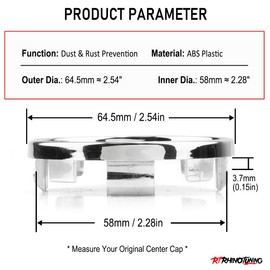 4 x 65mm ABS Material Silver Wheel Hub Caps Hub Caps for 300c Generation 2 2012 to 2015# 1LB74TRMAB/ # 1LB74DX8AB/ # 1LB74TRMAA /# BR3Z-1130-B