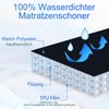 Mattress Protector 90 x 200 cm Waterproof Black Incontinence Pad