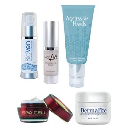 Unique Biologic Solutions Combination Pack Helps You Fight all the signs of aging; Reduce the Appearance of Wrinkles and Expression Lines, Improve Skin Tone, and more