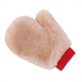 OKAYDA Natural Lambskin Wool Car Wash Mitt Extra Large Size Scratch-Free Sheepskin Wash Mitt (Finger 1pack)
