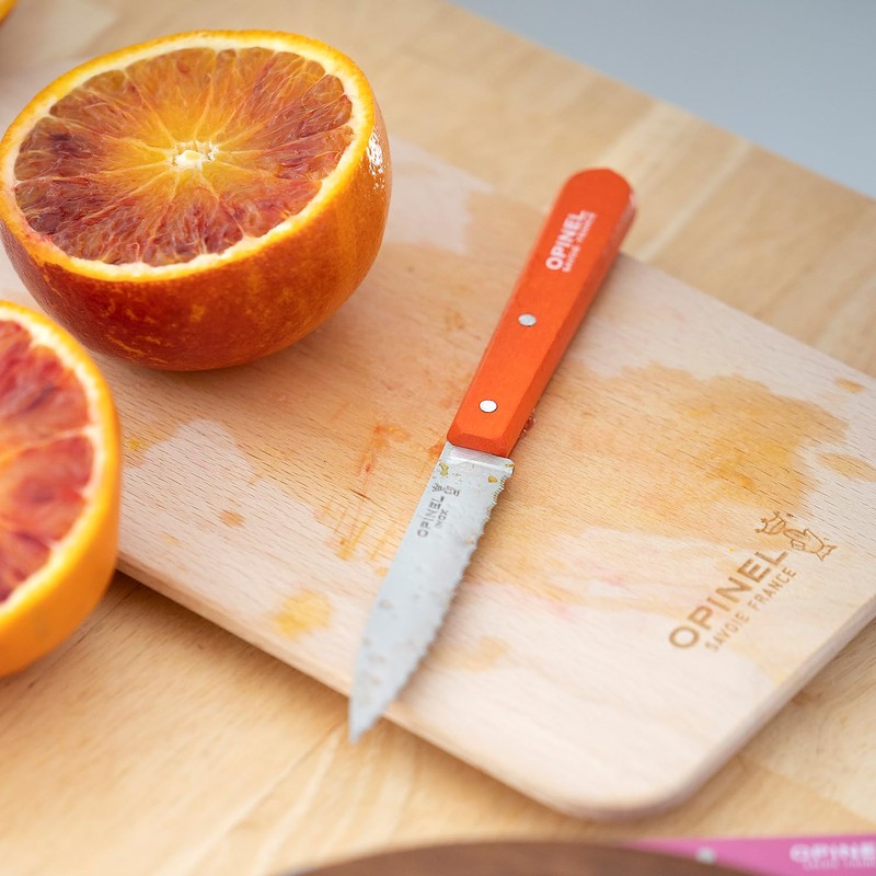 OPINEL Essential No.113 Serrated Paring Knife, Hornbeam Handles, Made in