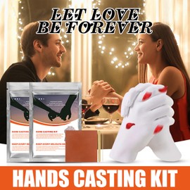 GNAUMORE Plaster Cast Hands Couple,Lifelike Hand Moulding Kit Couple,Hand Casting Kits Couple Gifts,Handprint Set for Couples,Plaster Cast Anniversary,3D Romantic Wedding Gifts for Couple