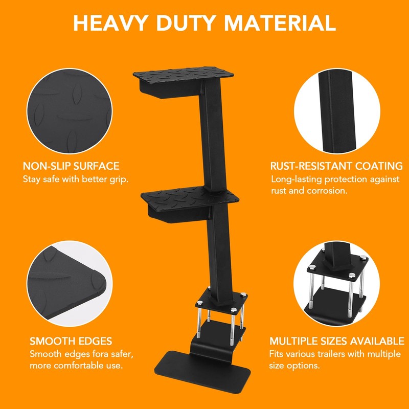 Heavy Duty Boat Trailer Step, 2 Step Ladder Universal Fit