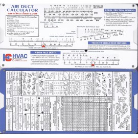 Air Duct Sizing Calculator Slide Rule Chart