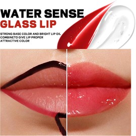Labial Tipo Tinta Peel-Off Mate Doble Cabezal con Brillo, 04 Doble Cabezal Funciona, Acabado Mate,Brillo Transparente Reparador, Waterproof, Hidratante, Larga Duración, Fácil de Aplicar