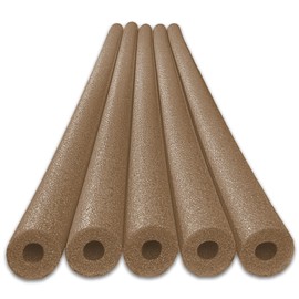 Oodles of Noodles Deluxe Foam Pool Swim Noodles -5 Pack Brown