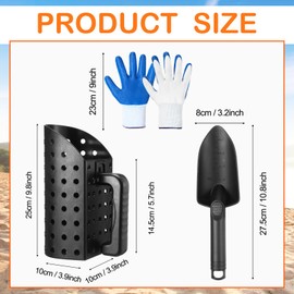 Metal Detector Kit Accessories Include Metal Detector Pinpointer Sand Sifter Scoop and Shovel Gloves Finds Bag Semi Waterproof Hand Held Metal Detector Wand Metal Detecting Accessories for Adults