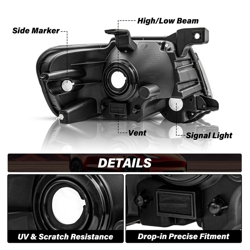 BRYGHT Headlight Assembly Fit for 2006 to 2010 Ford Explorer