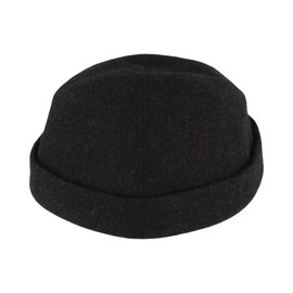 Bullani Docker Cap | Docker Hat | Sailor Hat Made of 100% Wool - Made in Germany - Comfortable & Skin-Friendly, charcoal