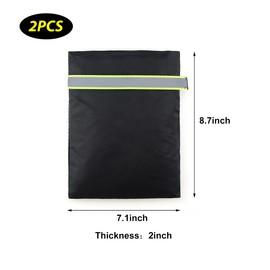 2 Pcs Outside Tap Covers for Winter, Tap Cover Jacket Insulated Protector with Reflective Strip, Thickened Outdoor Tap Cover From Freezing Waterproof Thermal Tap Jacket (Black)