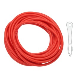 PATIKIL 16.4 Ft(5M) Rubber Tubing, 1/8"(3mm) ID x 1/4"(6mm) OD Sling Shot Rubber Tubing Natural Latex for Exercise Stretching Laboratory Home Hose, Red 3060
