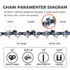 EXSHP 10-Inch Chainsaw Chain 40 Drive Link Replacement Chainsaw Blade,