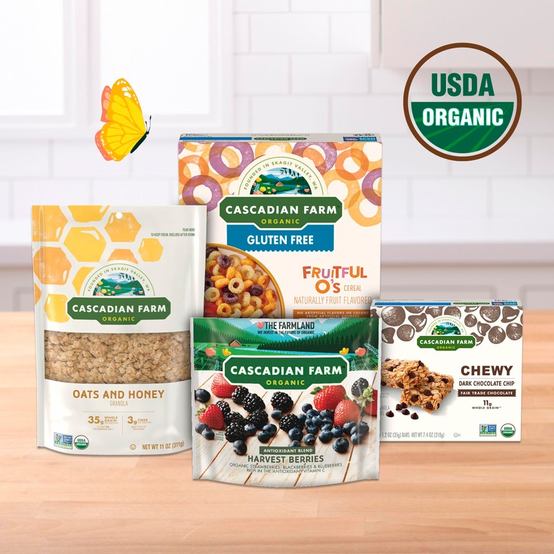 Cascadian Farm, Cereal Honey Vanilla Crunch Organic, 10.5 Ounce