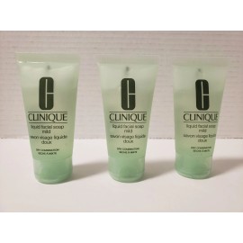 CLINIQUE Lot Of 3 Liquid Mild Facial Skin Soap Dry Combination Skin 1 Ounce Each