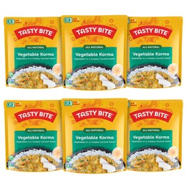 Tasty Bite Vegetable Korma, 10 Ounce, Pack of 6, Ready to Eat, Microwavable Entrée with Sweet & Savory Coconut Sauce
