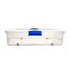 HOMZ 56 Quart Underbed Secure Latching Clear Plastic Storage Container