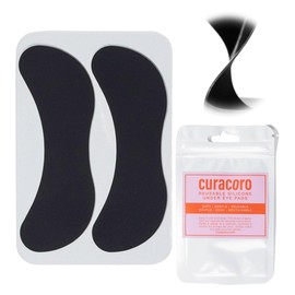 Curacoro Reusable Eye Pads, Silicone Under Eye Patches Lash Lift Cover Eyelash Extension | Soft Pads for Sensitive Skin during Eyelash Perm Lamination & Lash Extensions Remover (Black, Style 2)