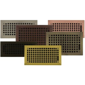 4" x 10" (5.75" x 11.5" Overall) Polished Copper Mission Register with Damper (HVAC Vent Cover)