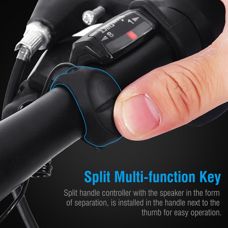 Waterproof Bicycle Horn USB Rechargeable Bike Ring Bell for 22‑31.8mm
