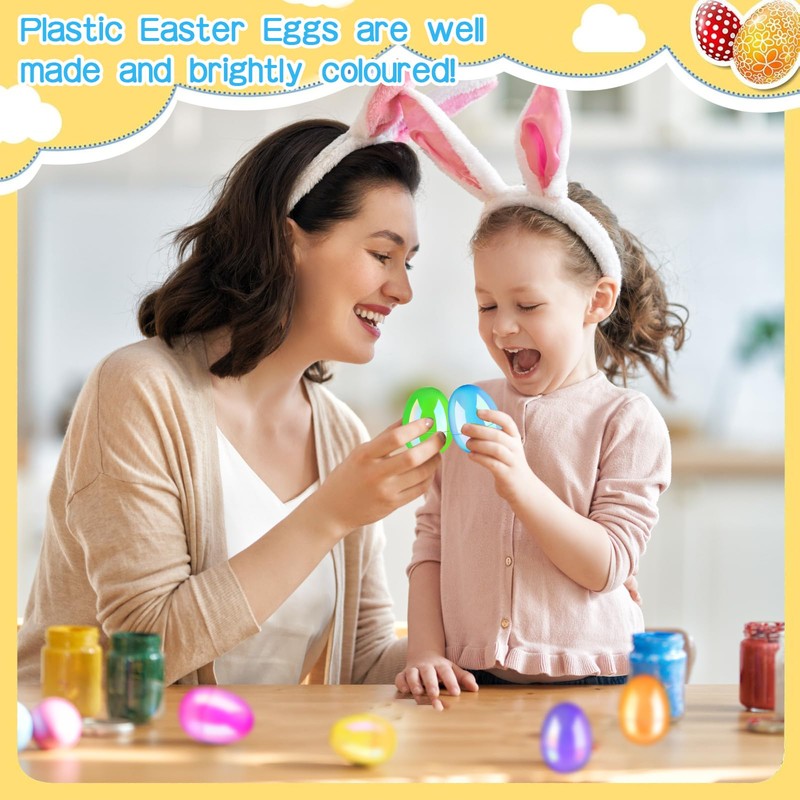 Hyran Pack of 24 Easter Eggs for Hanging, Easter Eggs