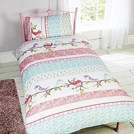 Rapport Home Little Birdie Duvet Set, Single, Polyester-Cotton, Multi-Colour