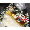 20201 Snow Globe Santa Claus Red Gift Sledge on Base
