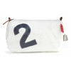 Cosmetic Bag Toiletry Bag Barrel White Number Grey, White