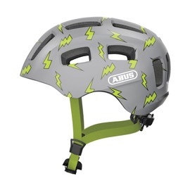 ABUS Youn-I 2.0 bike helmet - with light for children, teenagers and young adults - for girls and boys - grey, size M