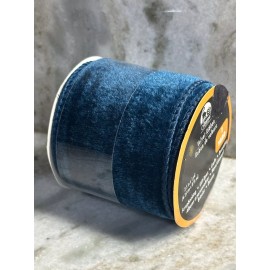 Unbranded Wired Ribbon~Green Velvet~Sequin~