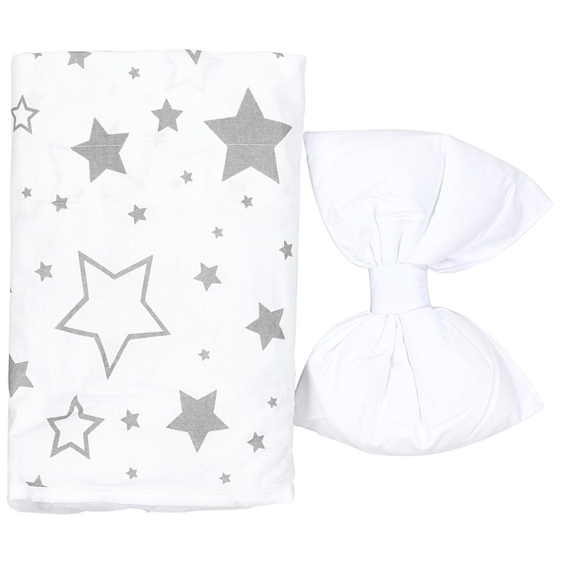 TupTam Baby Cot Canopy with Crown and Bow Chiffon, Stars
