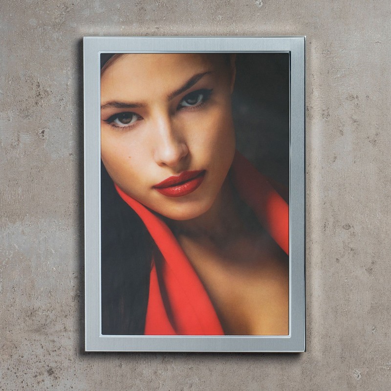 levandeo Bilderrahmen 15x20cm Alu Aluminium Silber Fotorahmen Glasscheiben Portraitrahmen Portrait