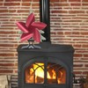 5 Blade Heat Powered Stove Fan Adjustable Speed Thermoelectric Fireplace