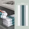 100% Cotton Tea Towel - Teal Stripe Pattern, Pack of