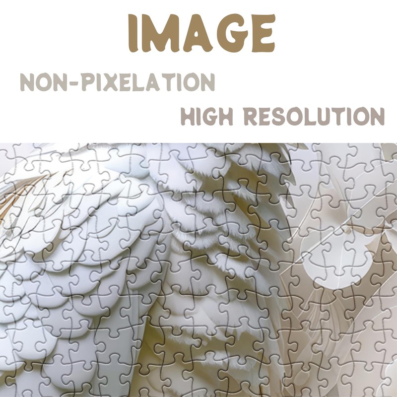 Impossible White Parrot Puzzles for Adults 1000 Pieces, Hard Difficult