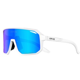 KAPVOE Cycling Glasses Polarised Men Women Sunglasses Sports Glasses Cycling Glasses Cycling Glasses Cycling MTB Glasses Road Bike Triathlon Running Hiking Volleyball Mountaineering Blue