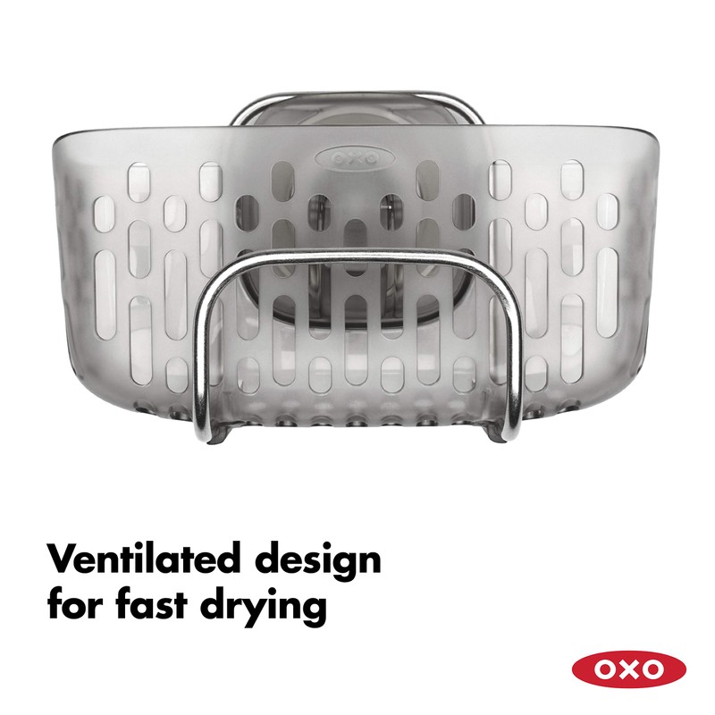 OXO Good Grips Stronghold Suction Sinkware Organizer, Stain Less Steel