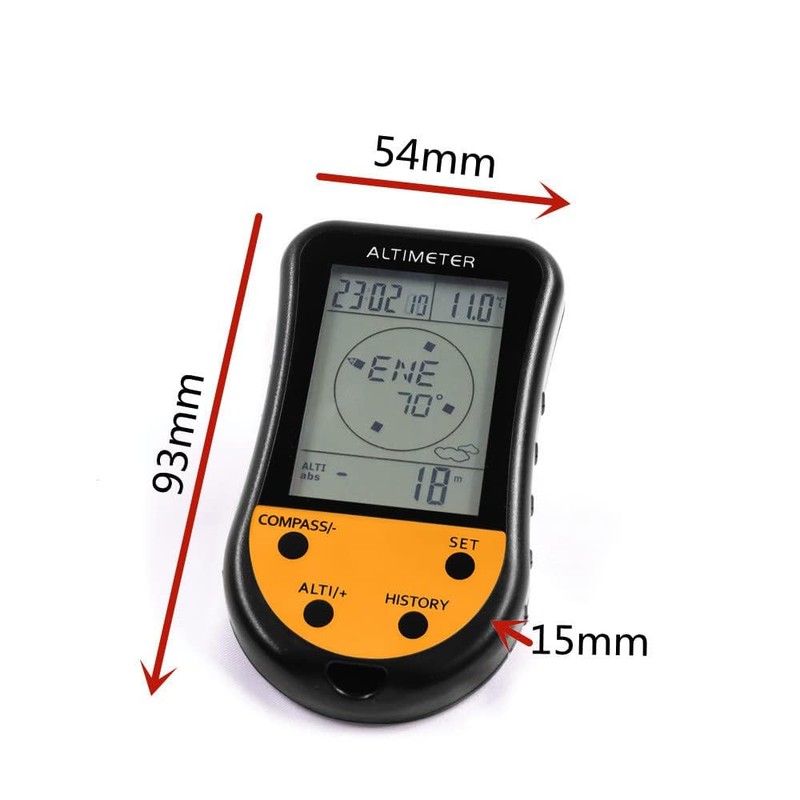 8-in-1 Multifunctional Electronic Altimeter, Barometer, Compass, Thermometer, Weather Forecast, Clock,