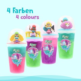 SLIMY Mermaid Collectible - 155 g Original Slimy Slime Play Mass, Safe Fun for Children with Slime in Green/Purple Including Funny Mermaid Collectible Figure (Toy from 5 Years)