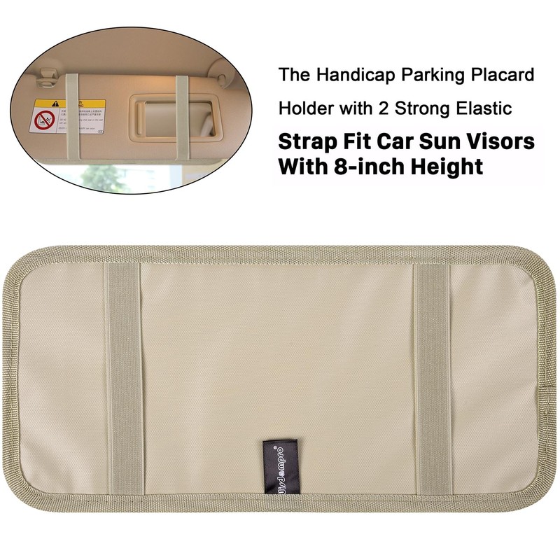 Handicap Placard Holder for Auto, Wisdompro Disabled Parking Permit Sign