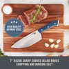 DASH Zakarian 7" German Steel Rocking Chef Knife with Sheath,