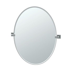 Gatco 4059LG Elevate Frameless Oval Mirror, Chrome, 32"H