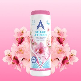 Astonish Shake & Fresh Teppich-Lufterfrischer, beseitigt Gerüche, rosa Blüte, 400 g